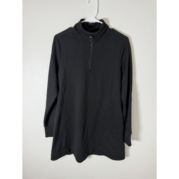 Athleta Tops - Athleta Women's Medium Petite MP Black 1/4 Zip Pullover Tunic Sweatshirt